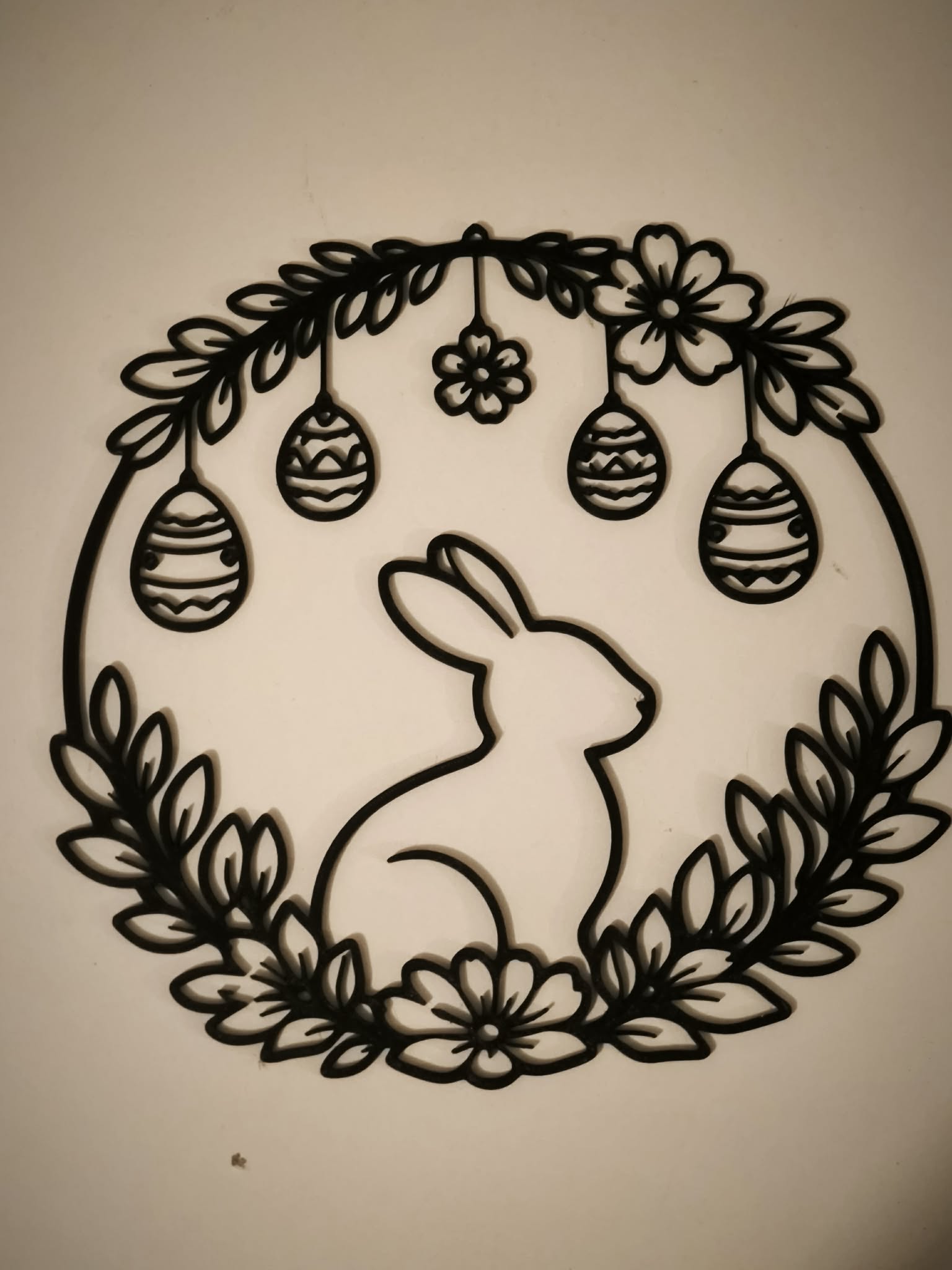 line art lapin de Pâques