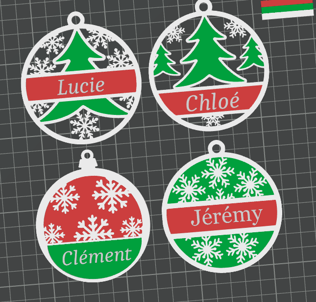Boule de Noël personnalmisé
