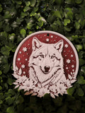 Boule à neige loup